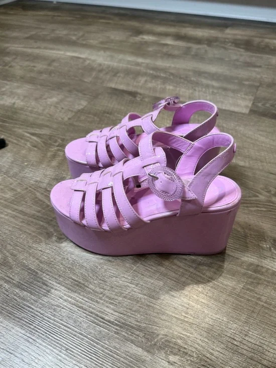 Circus NY By Sam Edelman GOLDA Platform Wedge Sandal | Sz 7, Orchid - Picture 5 of 8